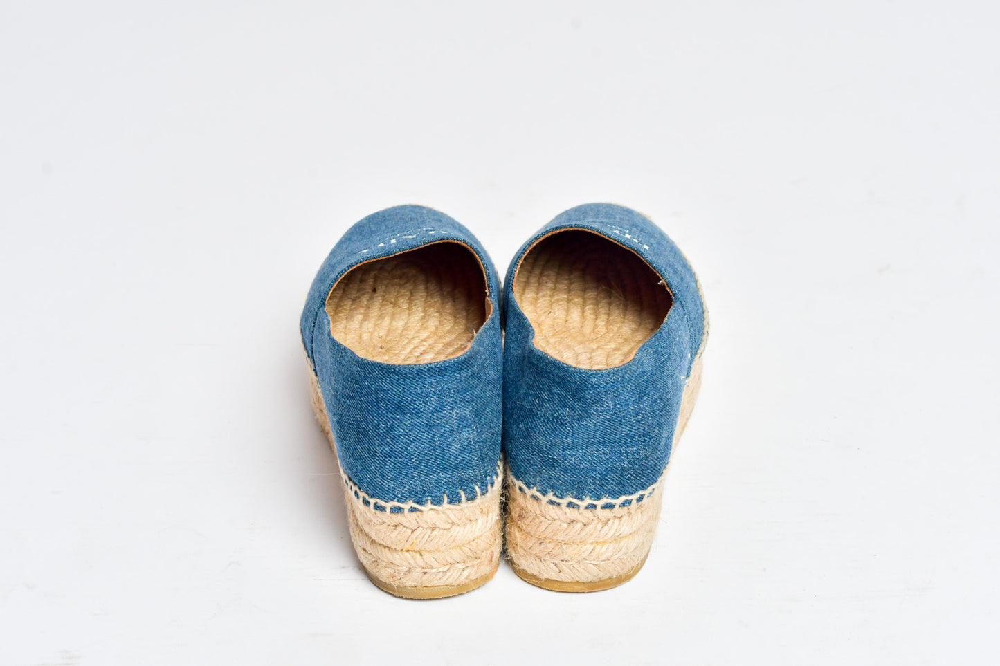 PRADA Printed Whipstitch Trim Espadrilles