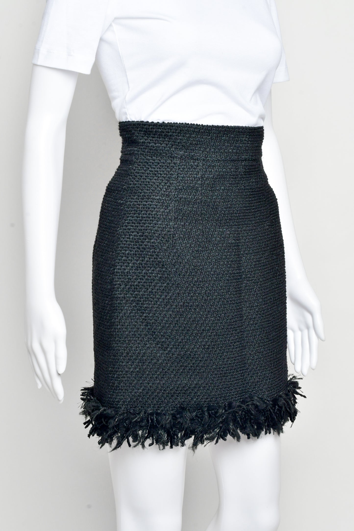 Dolce & Gabbana - Fringe-trimmed bouclé miniskirt