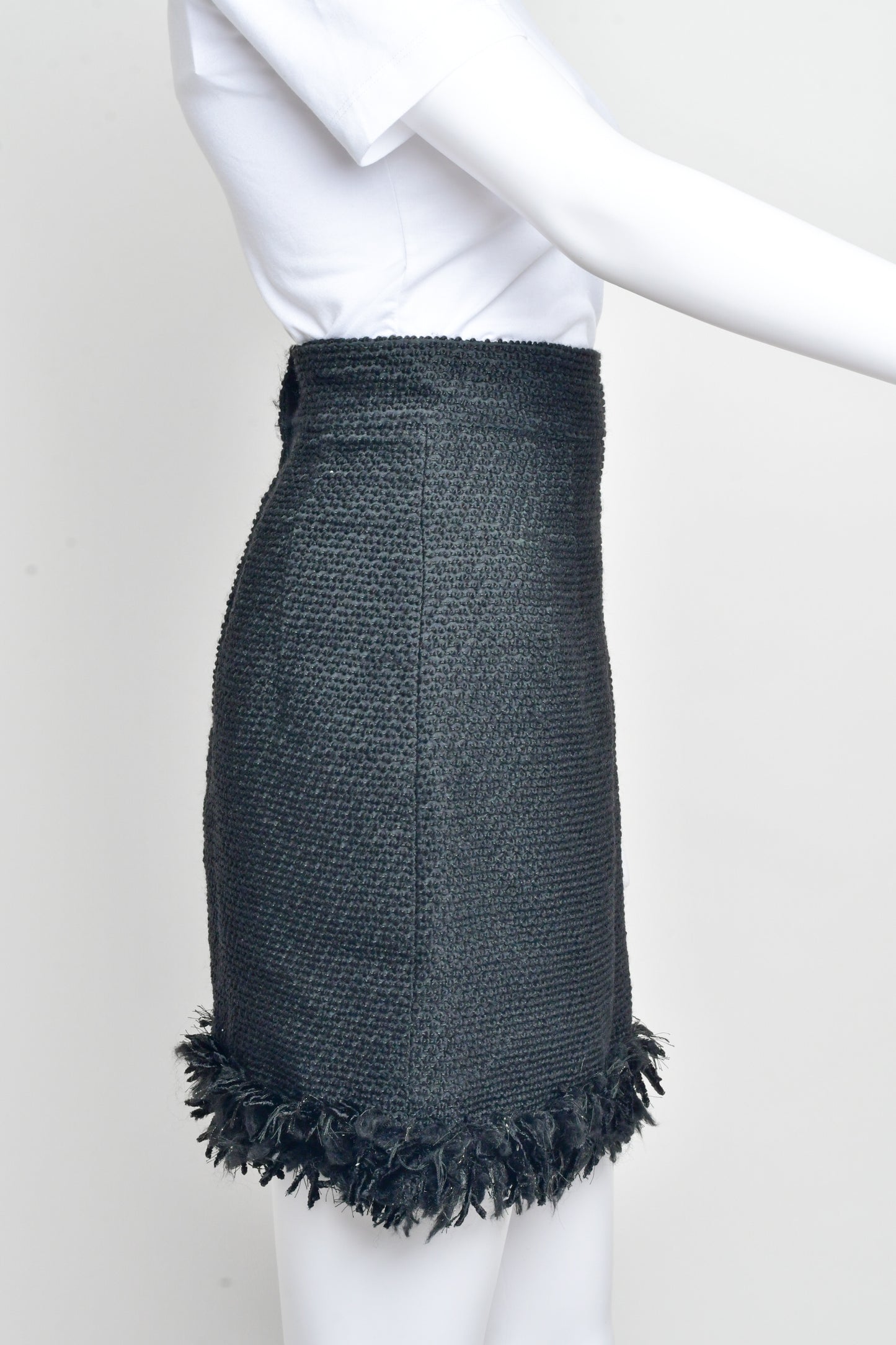 Dolce & Gabbana - Fringe-trimmed bouclé miniskirt