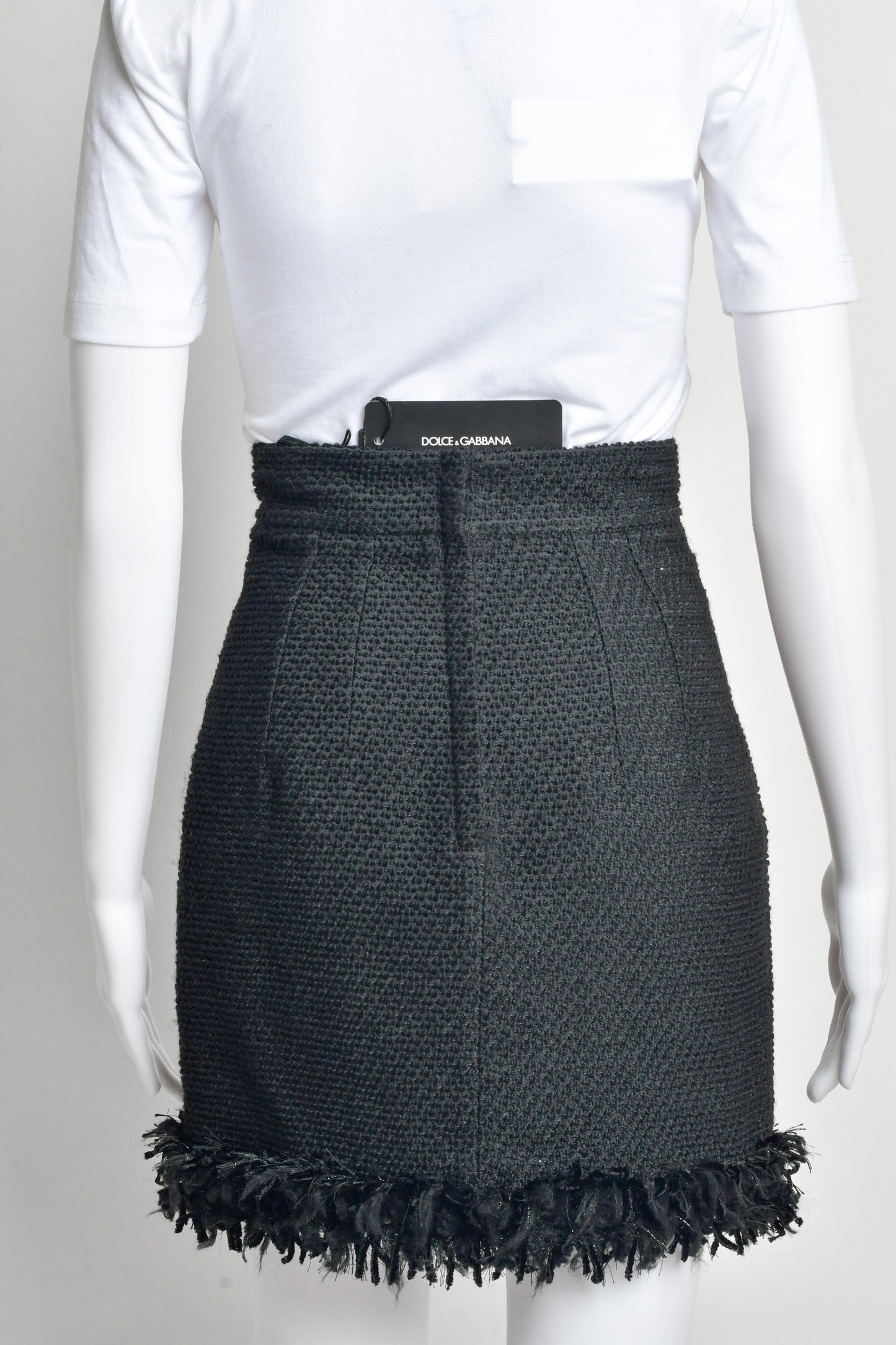 Dolce & Gabbana - Fringe-trimmed bouclé miniskirt