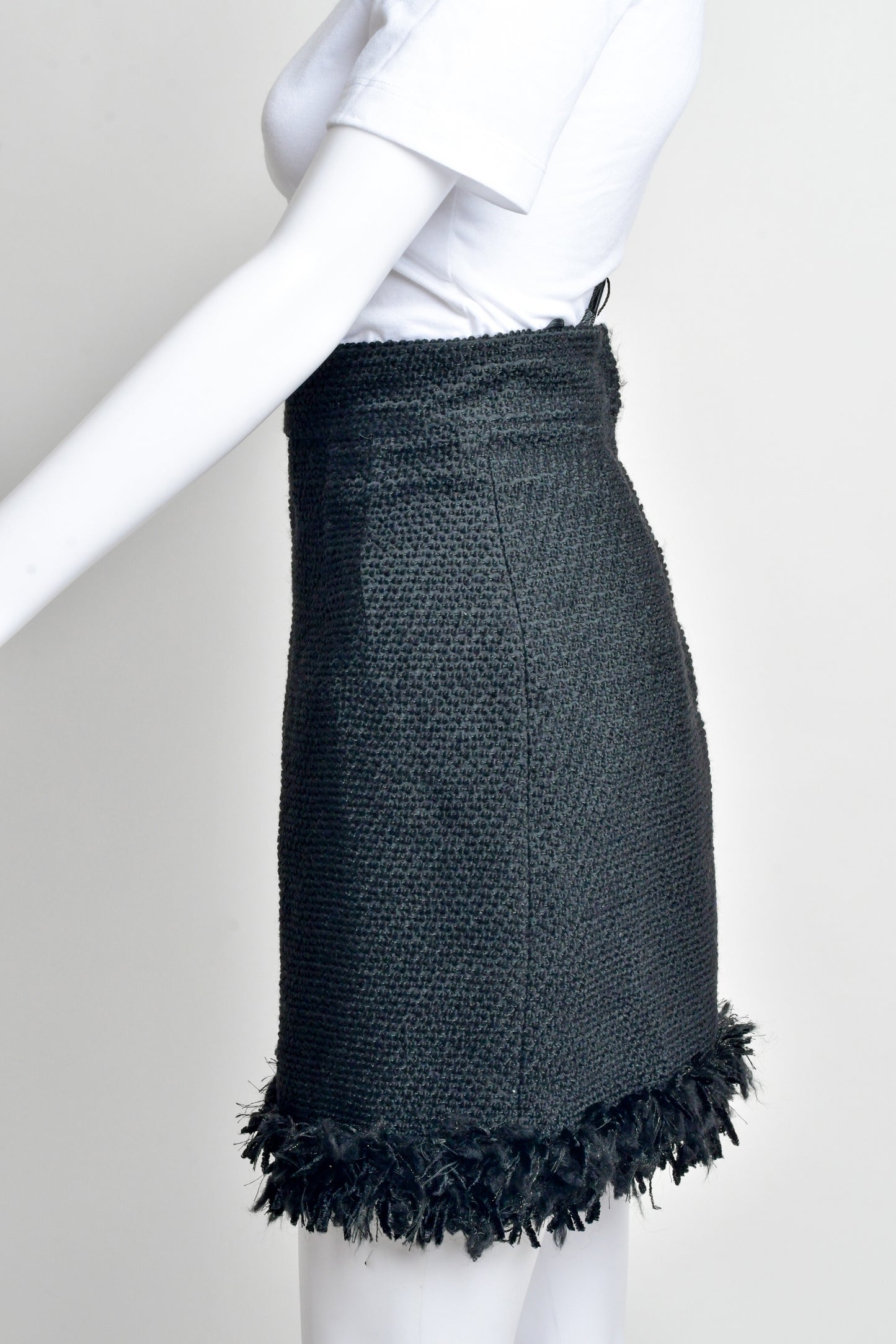 Dolce & Gabbana - Fringe-trimmed bouclé miniskirt