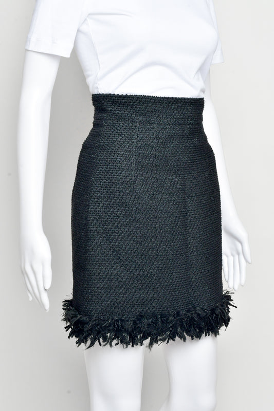Dolce & Gabbana - Fringe-trimmed bouclé miniskirt