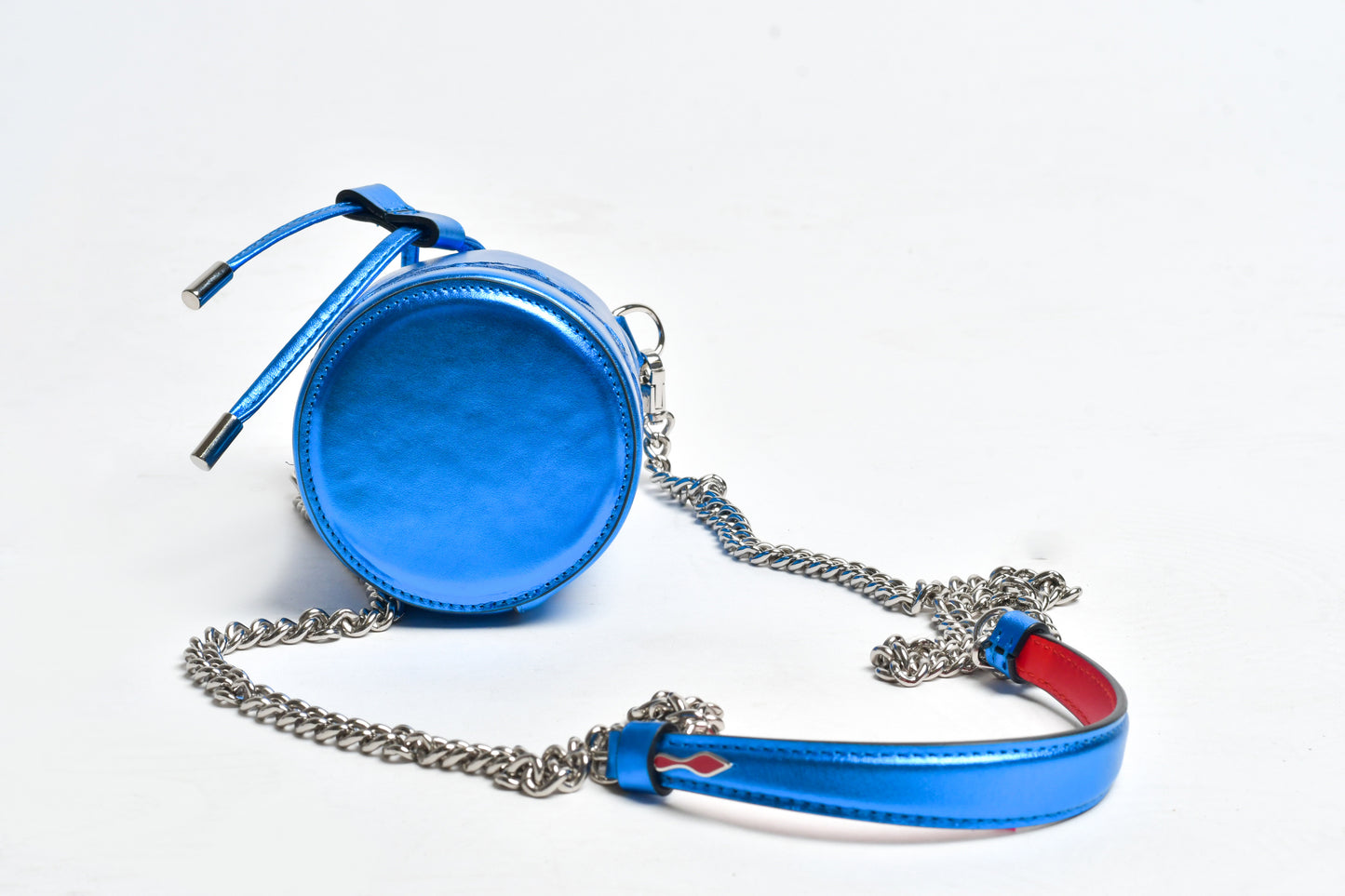 Christian Louboutin Mini Marie Jane Metallic Leather Bucket Bag
